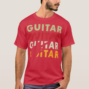 T-shirt Rétro Guitar Musician Bass Guitarist Guitar Player