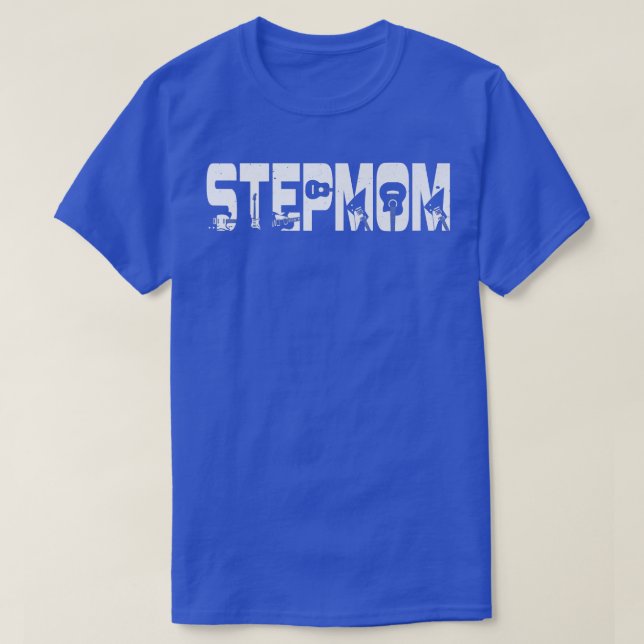 T-shirt Retro Guitariste Mère Stepmaman Guitare Fête des M (Design devant)