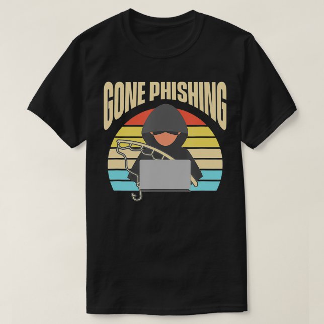 T-shirt Retro Hacker est devenu phishing (Design devant)