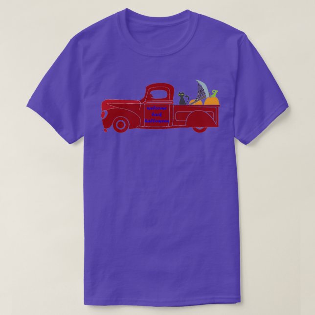 T-shirt Retro Halloween Camion retour halloween (Design devant)
