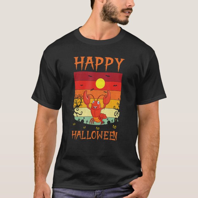 T-shirt Retro Halloween Costumes Matching Lobster Hallowee (Devant)