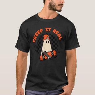 T-shirt Rétro Halloween Creuse Il Véritable Vintage Fantôm