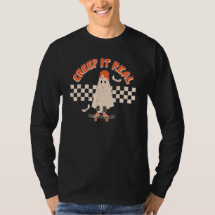 T-shirt Rétro Halloween Creuse Il Véritable Vintage Fantôm