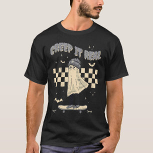 T-shirt Rétro Halloween Creuse Il Véritable Vintage Fantôm
