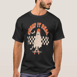 T-shirt Rétro Halloween Creuse Il Véritable Vintage Fantôm