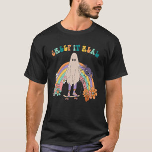 T-shirt Retro Halloween Creuse it Real Vintage Fantôme Hal