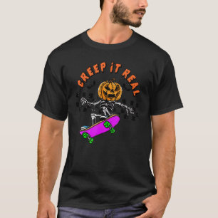 T-shirt Retro Halloween Creuse it Real Vintage Fantôme Hal