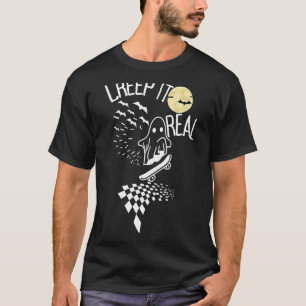 T-shirt Retro Halloween Creuse it Real Vintage Fantôme Hal