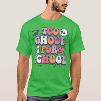 T-shirt Retro Halloween enseignant Ghouls Super School Tri