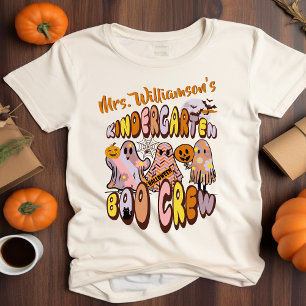 T-shirt Retro Halloween Ghost Kindergarten Nom de l'enseig