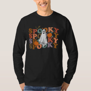 T-shirt Retro Halloween Mignon Fantôme Groovy Fantomatique