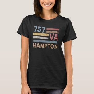 T-shirt Retro Hampton Area Code 757 Résidents State Virgin