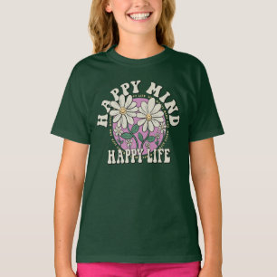 T-shirt Retro Happy Mind Happy Life