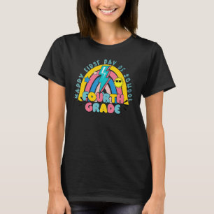 T-shirt Retro Happy Premier Jour De L'École 4E Année Ensei