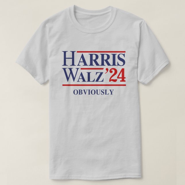 T-shirt Retro Harris Walz '24 - Évidemment (Design devant)