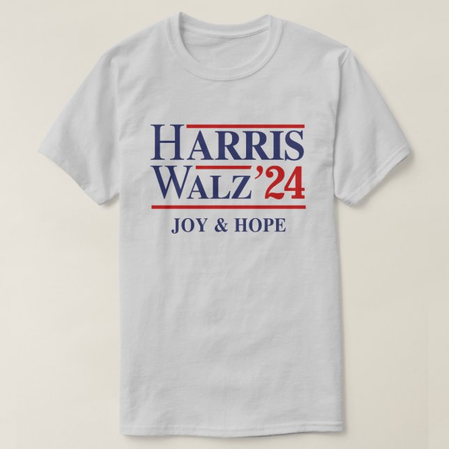 T-shirt Retro Harris Walz '24 - Joy and Hope (Design devant)