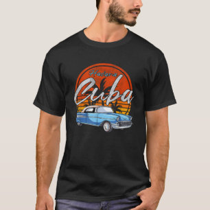 T-shirt Retro Havana Cuba Vintage Sunset Caraïbes Cuba S