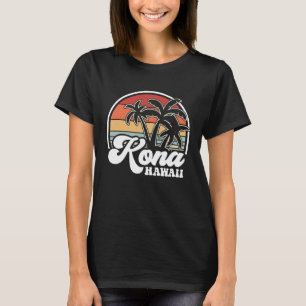 T-shirt Rétro Hawaii Kona Plage Hawaïenne Palmiers