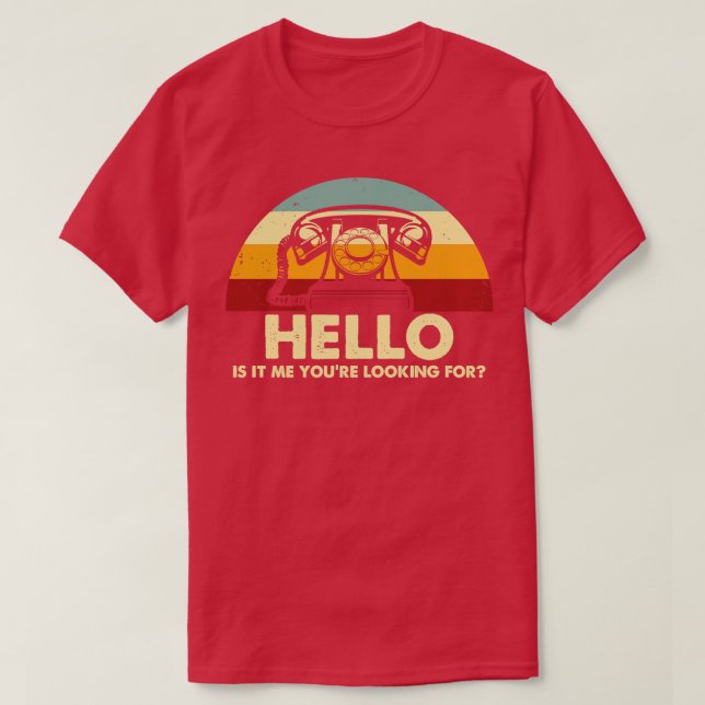 T-shirt Retro Hello Téléphone (Design devant)