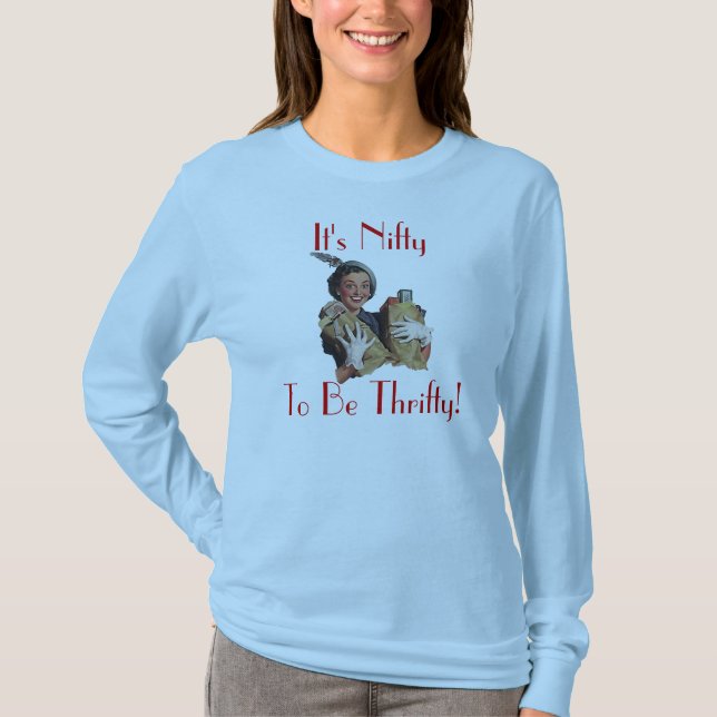 T-shirt Rétro heureux avec l'amusement de client (Devant)