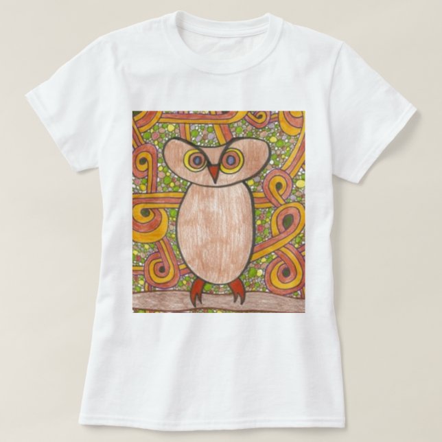 T-shirt Rétro hibou (Design devant)