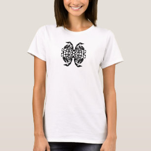 T-shirt Retro High Fashion Checker femmes revêtues