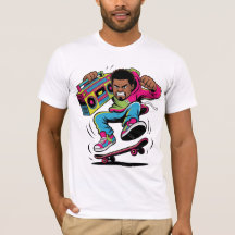 Retro Hip Hop Skateboarder