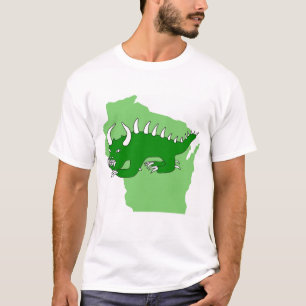 T-shirt Rétro Hodag au-dessus du Wisconsin