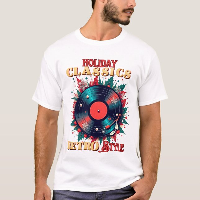 T-shirt Retro Holiday Vinyl Magic (Devant)