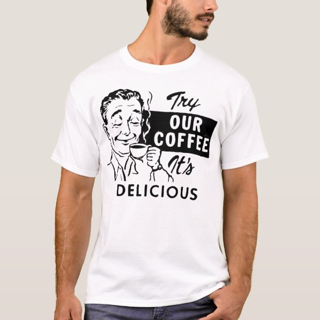 T-shirt Rétro homme de café (Devant)
