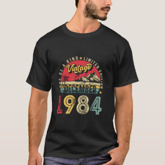 T-shirt Retro Hommes 40e anniversaire Cadeau Vintage Décem