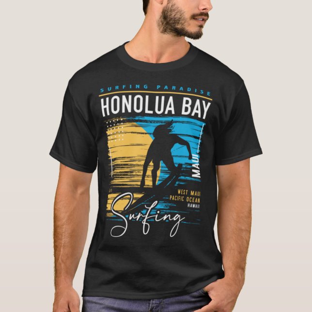 T-shirt Rétro Honolua Hawaii Surf Surfers Paradise Su (Devant)