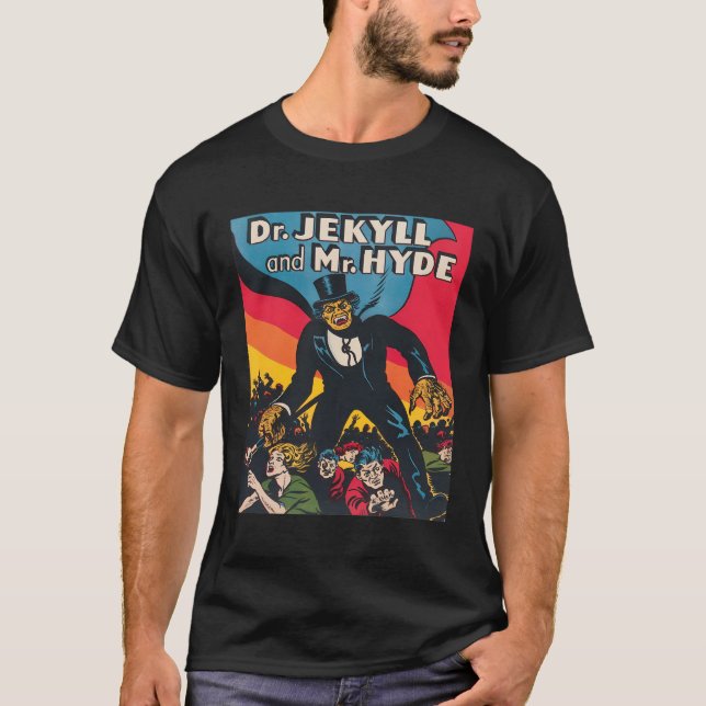 T-shirt Rétro Horreur Halloween Monster Dr Jekyll M. Hyde (Devant)