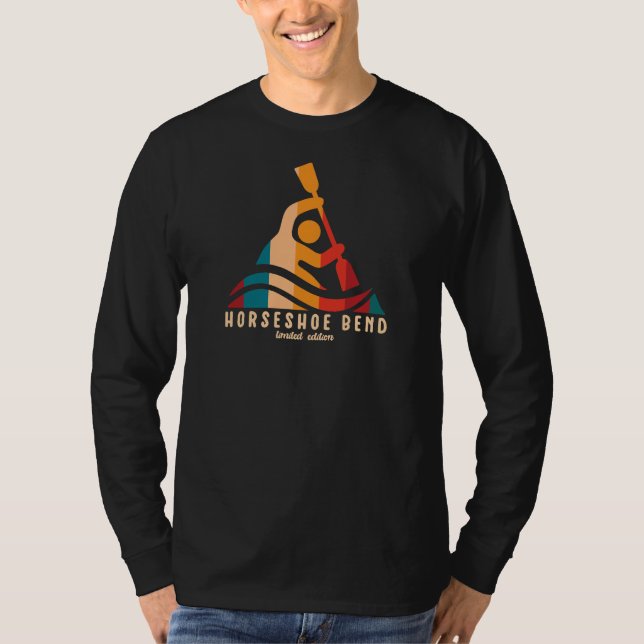 T-shirt Rétro Horseshoe Bend Kayaking (Devant)