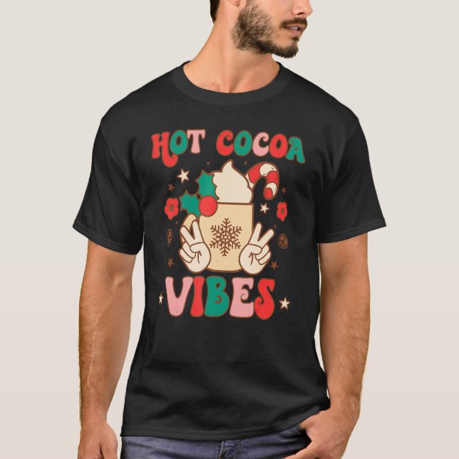 T-shirt Retro Hot Cocoa Vibes  Christmas Costume Xmas Wome (Devant)