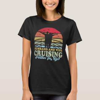 T-shirt Retro Husband et épouses partenaires de croisière 