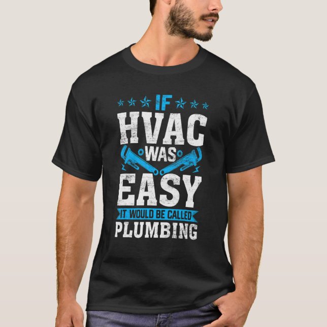 T-shirt Retro Hvac Tech Si C'Était Facile Ce Serait Drôle  (Devant)