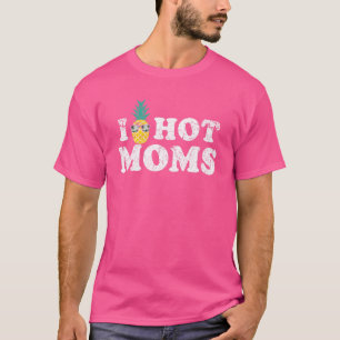 T-shirt Retro I Ananas Chaud Moms à l'envers I Coeur Sw