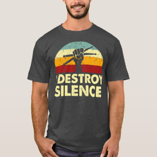 T-shirt Retro I détruit les tambours de silence