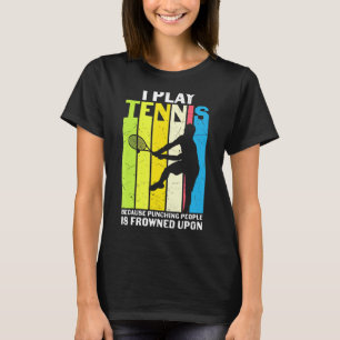 T-shirt Retro I Jouer Tennis Joueur sportif Athlete Coac