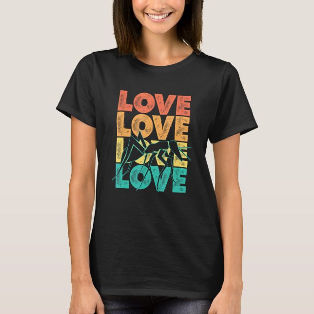 T-shirt Retro I Love Ant Idea For Insect (Devant)