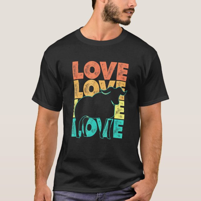 T-shirt Retro I Love Buffalo Idée Pour Bison (Devant)