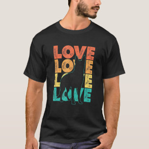 T-shirt Retro I Love My German Shepherd Chien Theme Design