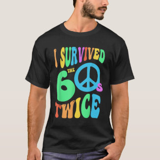 T-shirt Rétro I SURVIVED My SIXTIES TWICE 70th Birthday