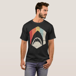 T-shirt Rétro icône les années 70 grande de requin blan