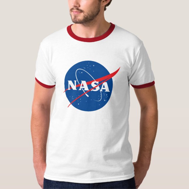 T-shirt rétro Iconique de la NASA (blanc/rouge de  (Devant)