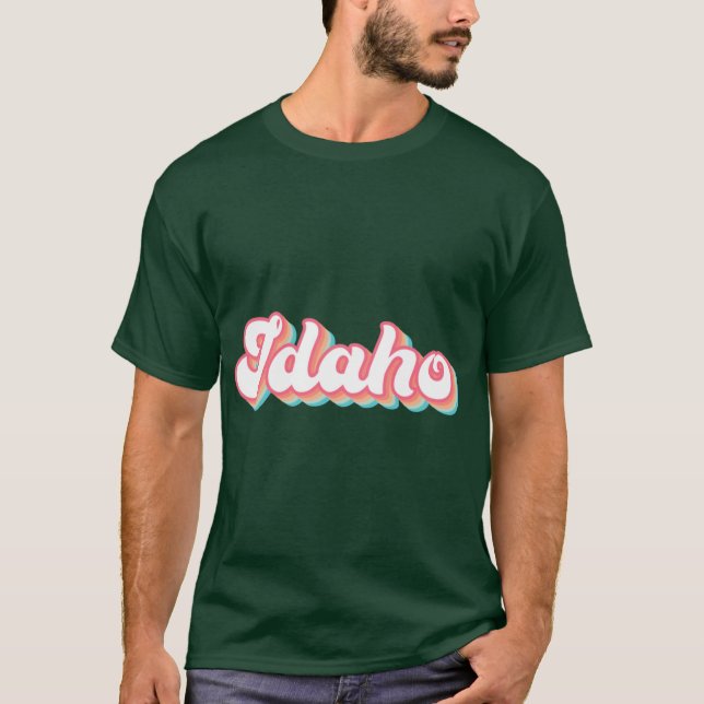 T-shirt Rétro Idaho surdimensionné (Devant)