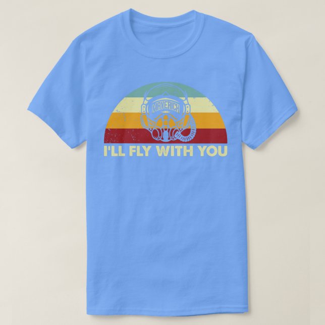 T-shirt Retro Ill Voler Avec Vous Maverick (Design devant)