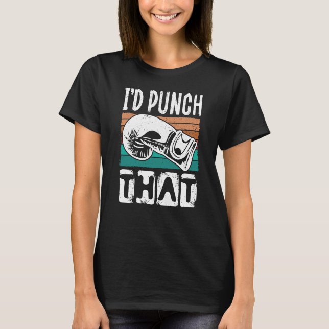 T-shirt Rétro-imprimer Je vous punais Boxe (Devant)