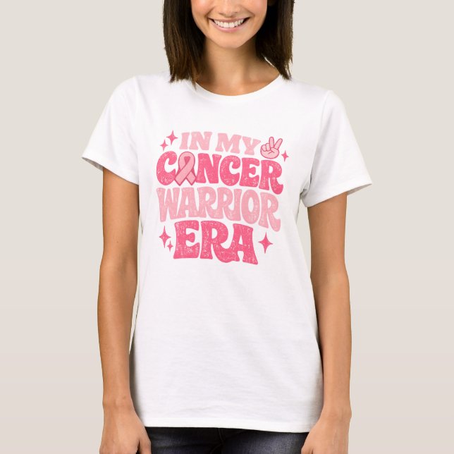 T-shirt Retro In My Cancer Warrior Era Pink Ribbon (Devant)